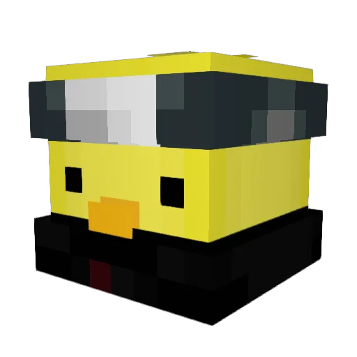 Luck6976 Minecraft avatar head, 3D render