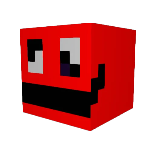 Luck80 Minecraft avatar head, 3D render