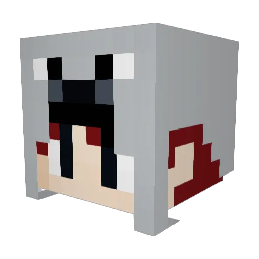 LuckBacon Minecraft avatar head, 3D render