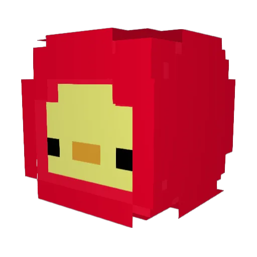 LuckDuck21 Minecraft avatar head, 3D render