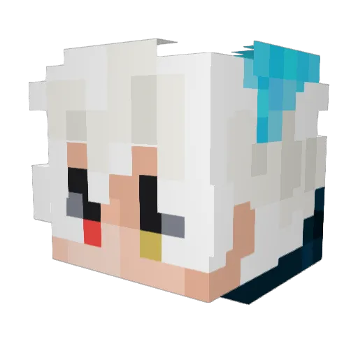 LuckSelatrop Minecraft avatar head, 3D render