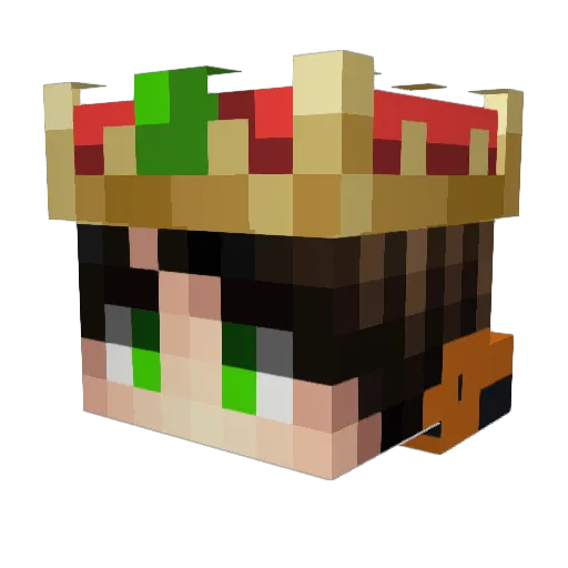 LuckZD99 Minecraft avatar head, 3D render