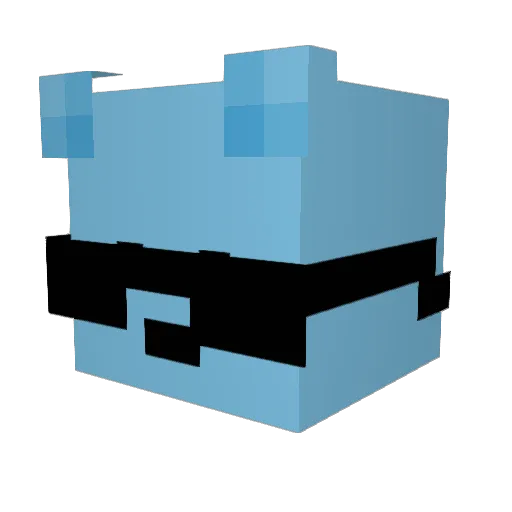 Luck_GG Minecraft avatar head, 3D render