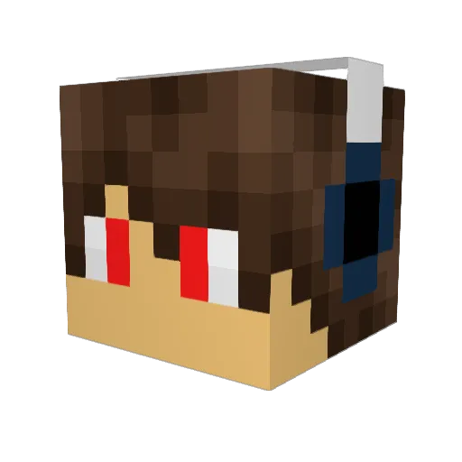 Luck_HD_Games Minecraft avatar head, 3D render