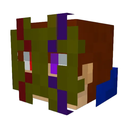 Luck_ID Minecraft avatar head, 3D render