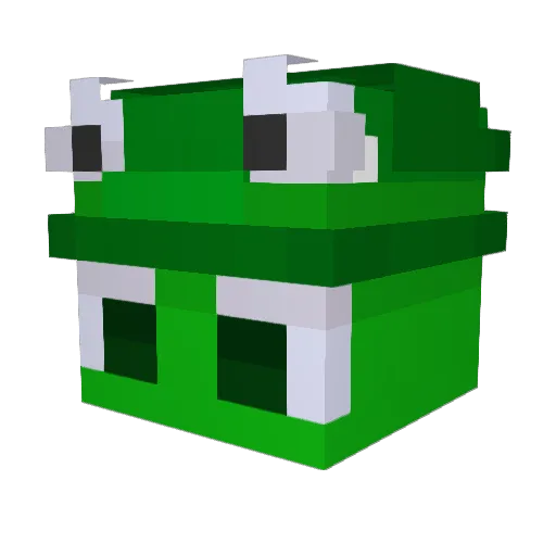 Luck_back Minecraft avatar head, 3D render