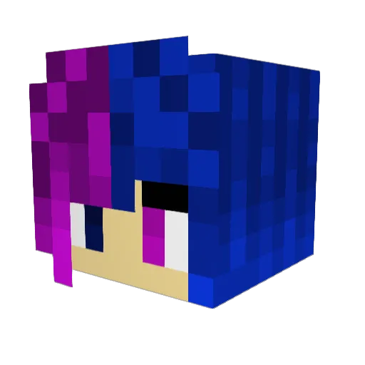 Luckanio Minecraft avatar head, 3D render