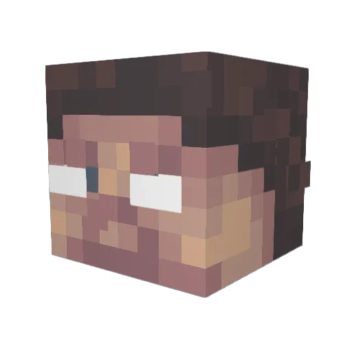 Luckanthe2 Minecraft avatar head, 3D render