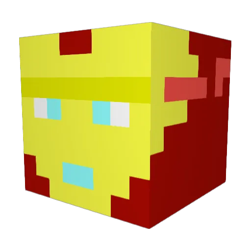 Luckaras Minecraft avatar head, 3D render