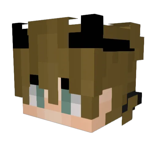 Luckas_Games Minecraft avatar head, 3D render