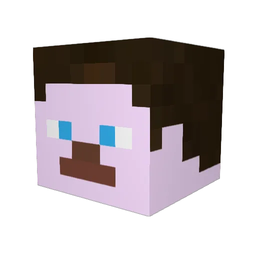 Luckasz Minecraft avatar head, 3D render