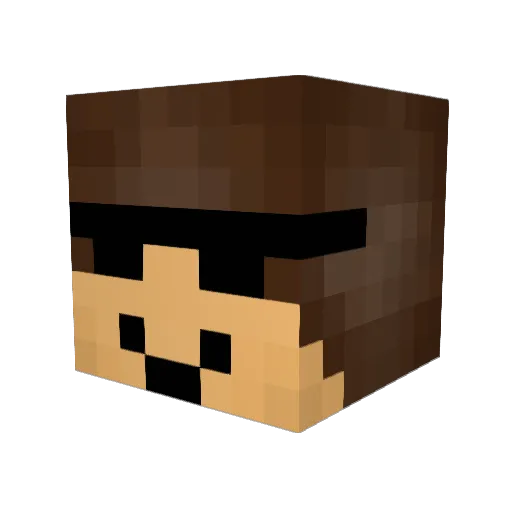 LuckePuckecool Minecraft avatar head, 3D render