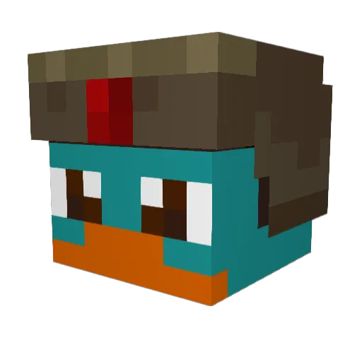 Lucker_Daddy Minecraft avatar head, 3D render