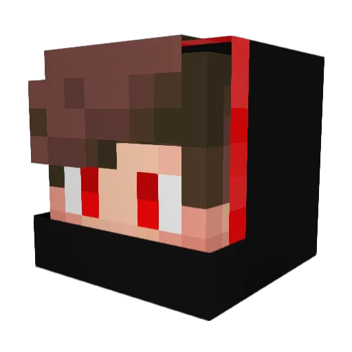Luckerkreisten Minecraft avatar head, 3D render