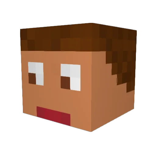 Luckeyniko Minecraft avatar head, 3D render