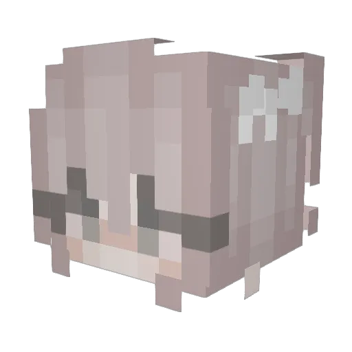 Luckful Minecraft avatar head, 3D render