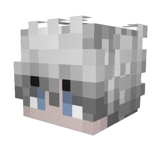 Lucki8 Minecraft avatar head, 3D render