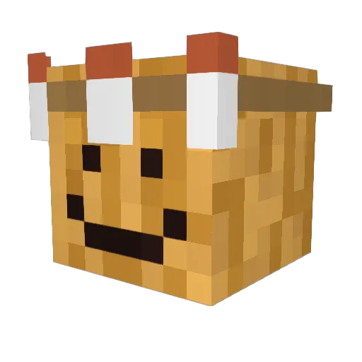 LuckiJeni Minecraft avatar head, 3D render