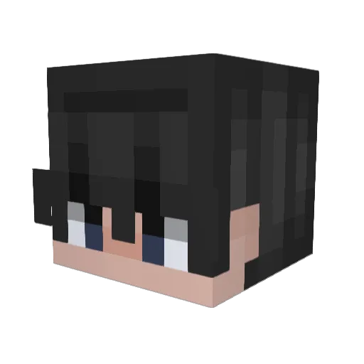 LuckiSG04 Minecraft avatar head, 3D render