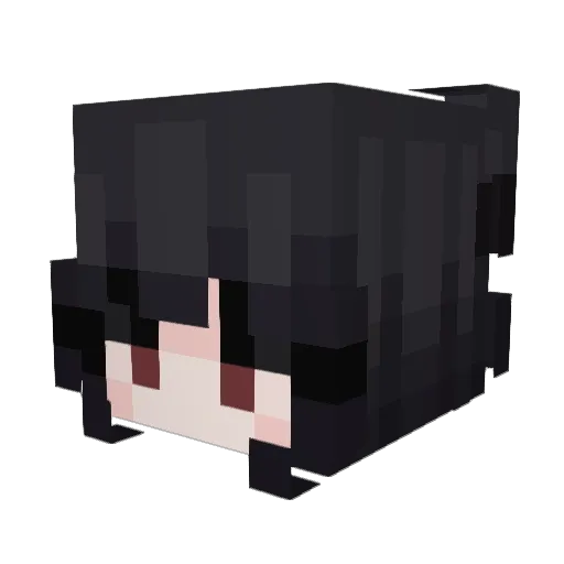 Luckiness Minecraft avatar head, 3D render