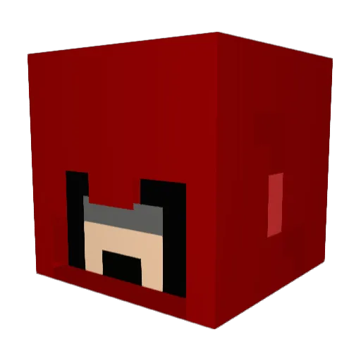 Luckless13 Minecraft avatar head, 3D render
