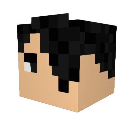Luckless_Zel Minecraft avatar head, 3D render