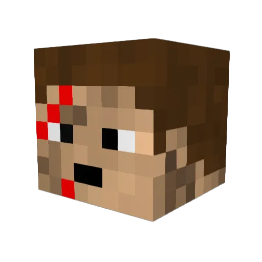 Luckman9842 Minecraft avatar head, 3D render