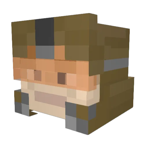 Lucks300 Minecraft avatar head, 3D render