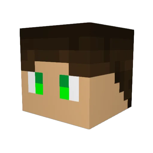 LucksThor Minecraft avatar head, 3D render