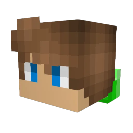 Luckstar2121 Minecraft avatar head, 3D render