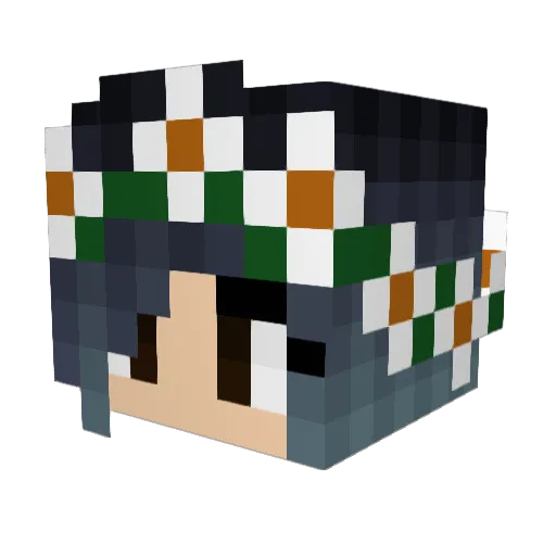 Lucky006 Minecraft avatar head, 3D render