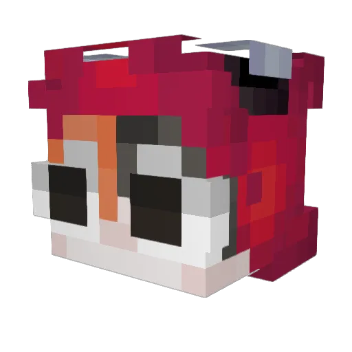 Lucky0920 Minecraft avatar head, 3D render