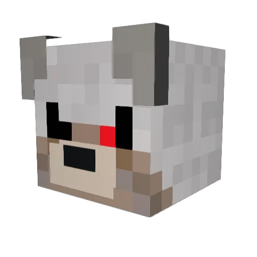 Lucky0Tigger Minecraft avatar head, 3D render