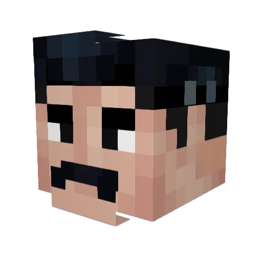 Lucky1452 Minecraft avatar head, 3D render