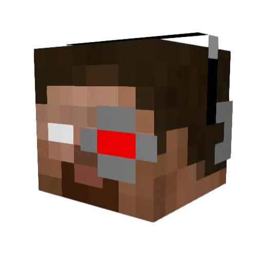 Lucky2246 Minecraft avatar head, 3D render