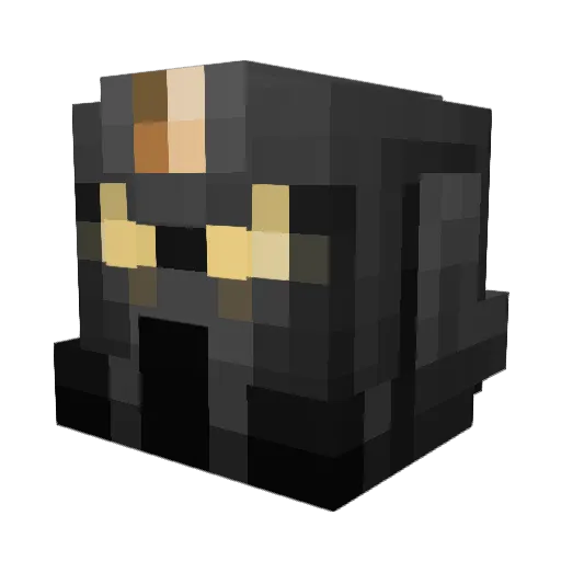 Lucky313 Minecraft avatar head, 3D render