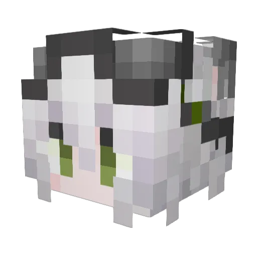 Lucky454giant Minecraft avatar head, 3D render