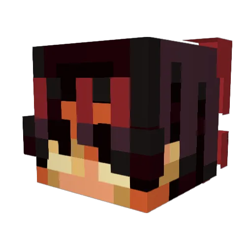 Lucky694201 Minecraft avatar head, 3D render