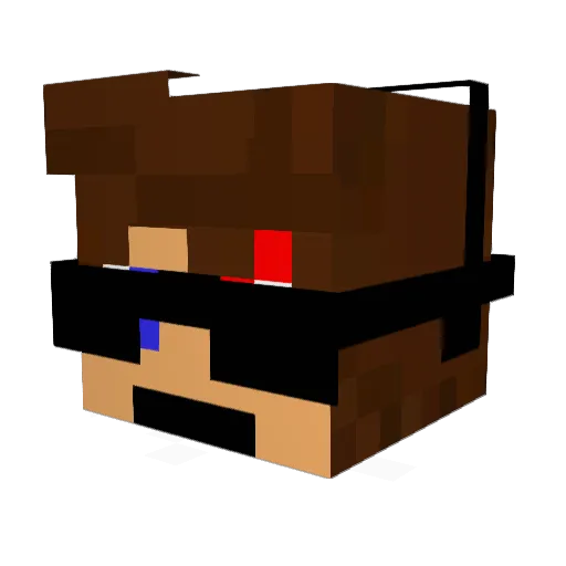 LuckyB4st4rd Minecraft avatar head, 3D render