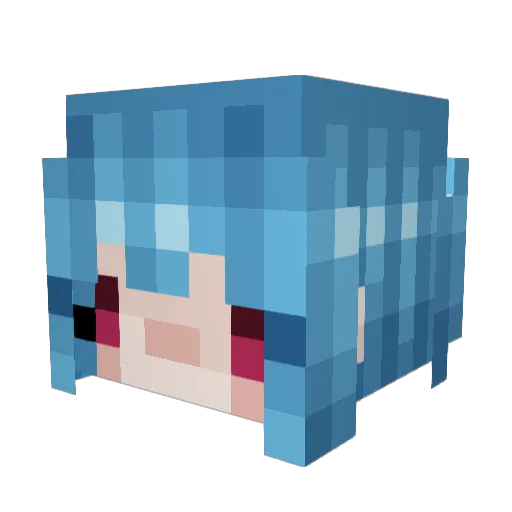 LuckyCat_27 Minecraft avatar head, 3D render