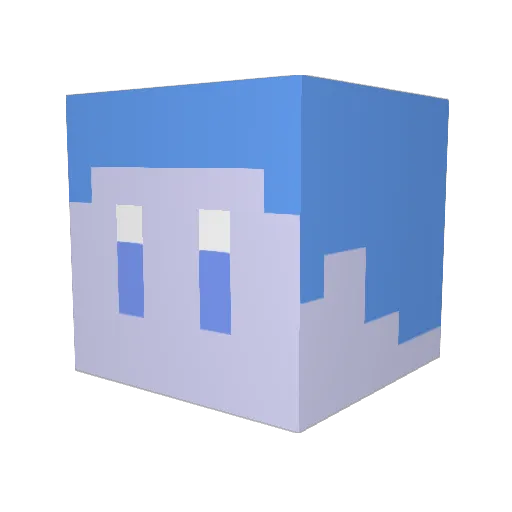 LuckyChaos Minecraft avatar head, 3D render