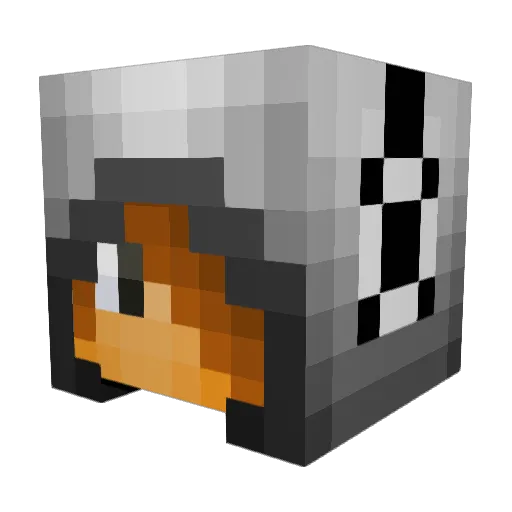 LuckyChar Minecraft avatar head, 3D render