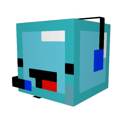 LuckyCharmsNow Minecraft avatar head, 3D render