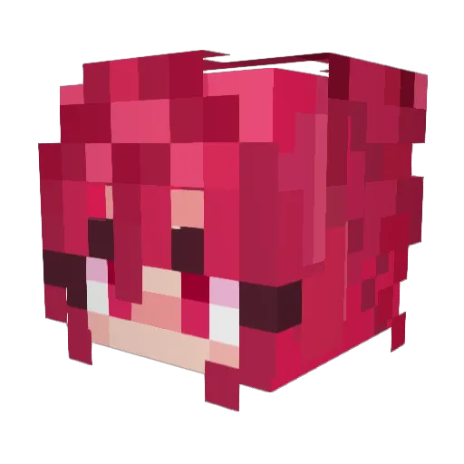 LuckyDaCat7 Minecraft avatar head, 3D render