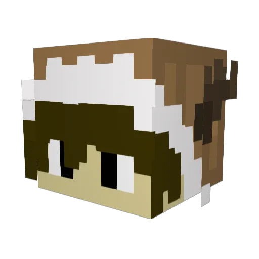 LuckyDeer007 Minecraft avatar head, 3D render