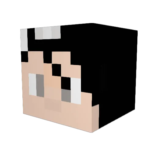 LuckyDemon1 Minecraft avatar head, 3D render