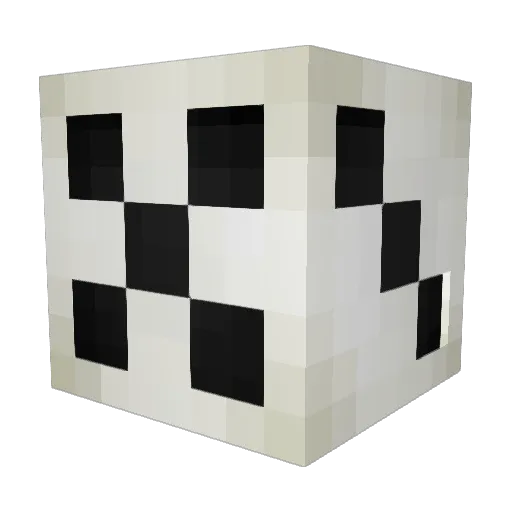 LuckyDic3 Minecraft avatar head, 3D render
