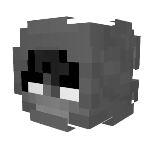 LuckyG_9 Minecraft avatar head, 3D render