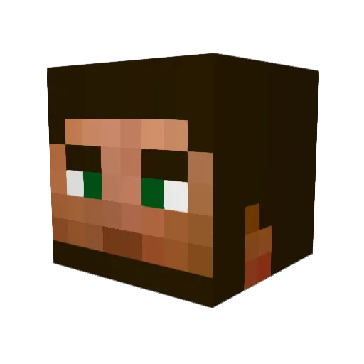 LuckyGamble Minecraft avatar head, 3D render