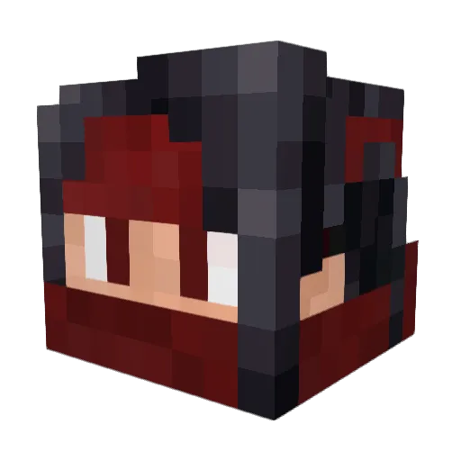 LuckyGrave Minecraft avatar head, 3D render